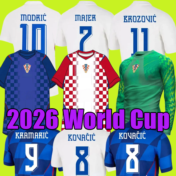 2026 World Cup Croatia National Team New Soccer Jersey Uniform MODRIC KOVACIC PASALIC PERISIC Men Home Away gk Football Shirt Kids Kit Set 16-4XL