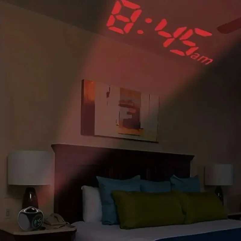 1PCProjection Alarm Clock Ceiling Display Snooze Desk Table Clock Voice Multifunction Digital Projection Clock Temperature Displ M251205 - view 6