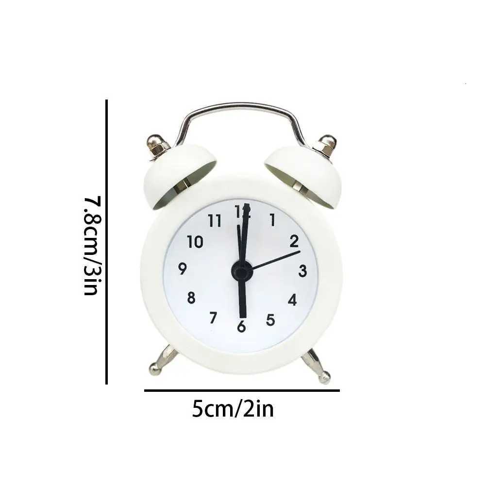 Twin Bell Loud Alarm Clock Metal Frame Loud Alarm Battery Operate Desk Table Alarm Clock For Bedroom And Home Decoration M251205 - view 7