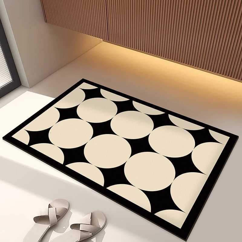 Diatom mud bathroom toilet strong absorbent foot pad toilet door non-slip foot pad washstand dirt-resistant carpet H251205