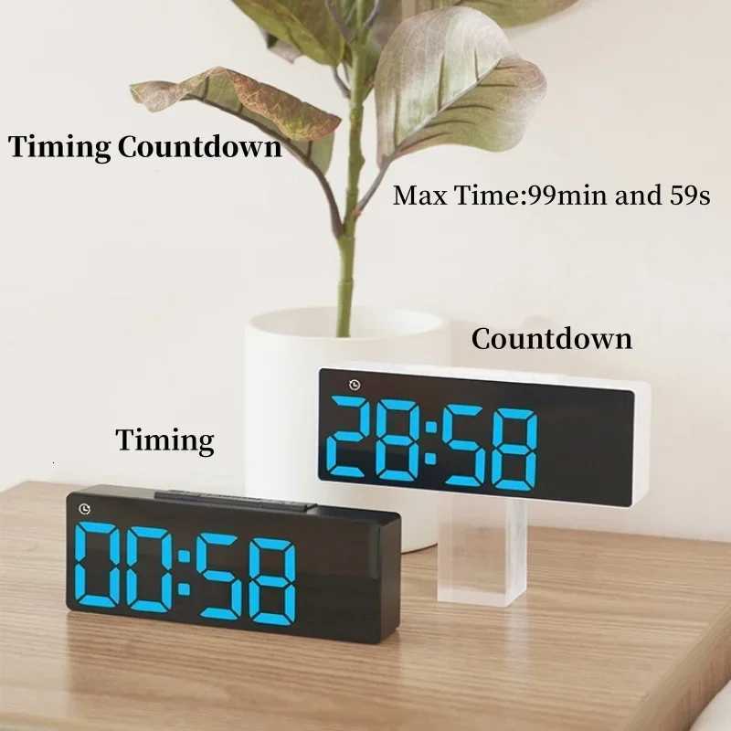 USB Powered Digital Alarm Clock TEMP Date Week Dual Alarm Timing Countdown Snooze Table Clock Auto Dimmable 12/24H DST LED Clock M251205 - view 5