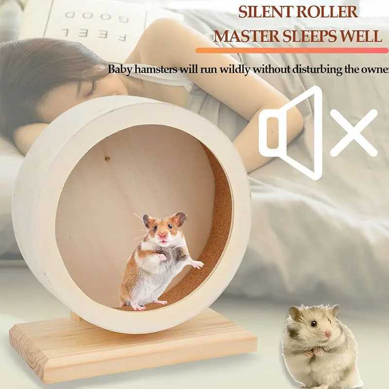 Hamster Golden Bear Wooden Solid Wood Running Wheel Silent Running Wheel Runner Roller Landscaping Toy Supplies M251205