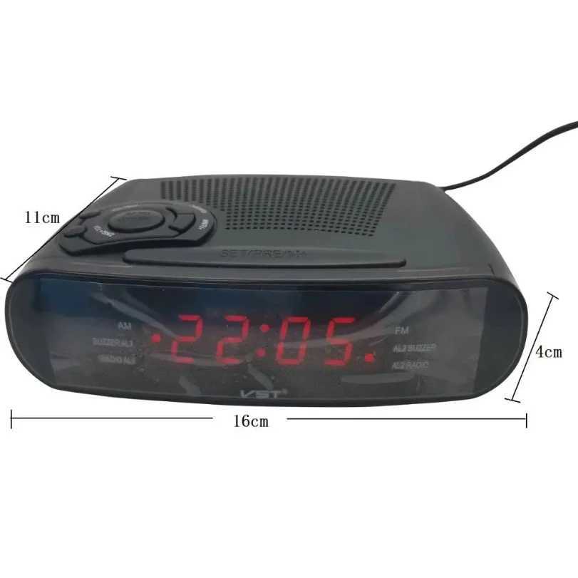 Alarm Clock Radio With AM/FM Digital LED Display With Snooze Battery Backup FunctionEU Power M251205 - view 3