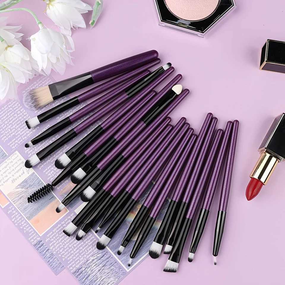 8/20Pcs Eye Makeup Brush Set Portable Soft Makeup Tool Eyeshadow Blending Detail Cosmetics Brush Kit with Makeup Egg Powder PuffT251205