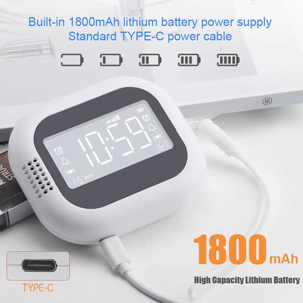 Vibrating Digital Dual Alarm Built-in Radio Function Portable Mini Clock Three Alarm Modes Charging Alarm Clock For Elderly M251205 - view 5