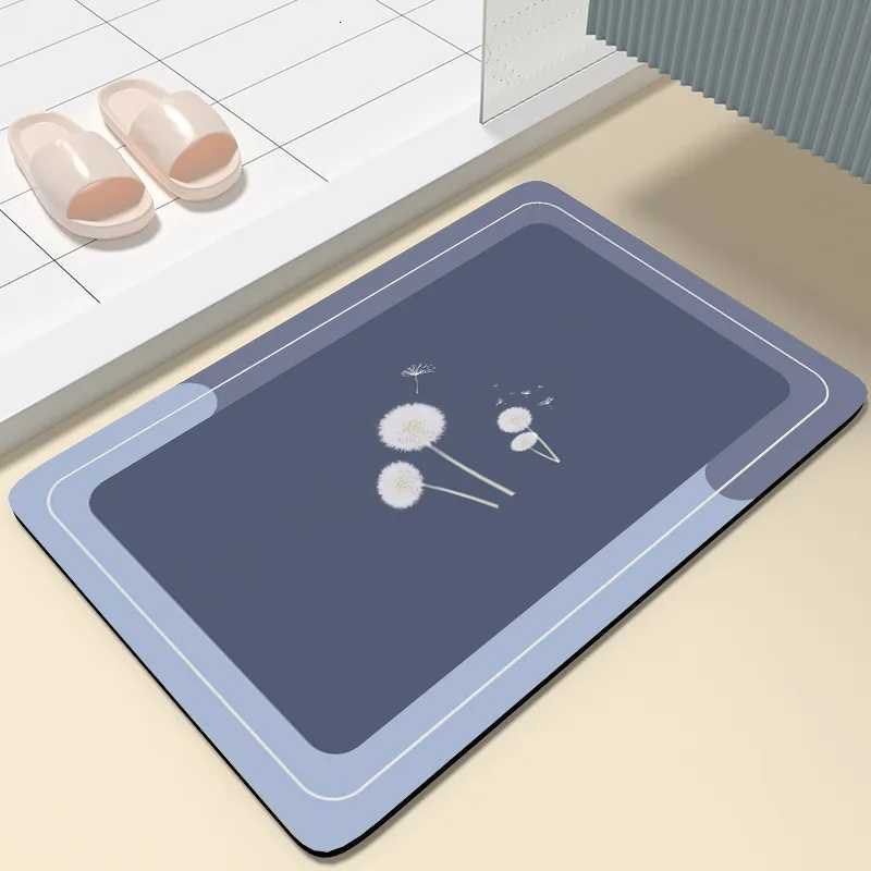 Diatom mud cushion absorbent bathroom light luxury floor mat toilet door carpet bathroom toilet non-slip carpet foot mat H251205