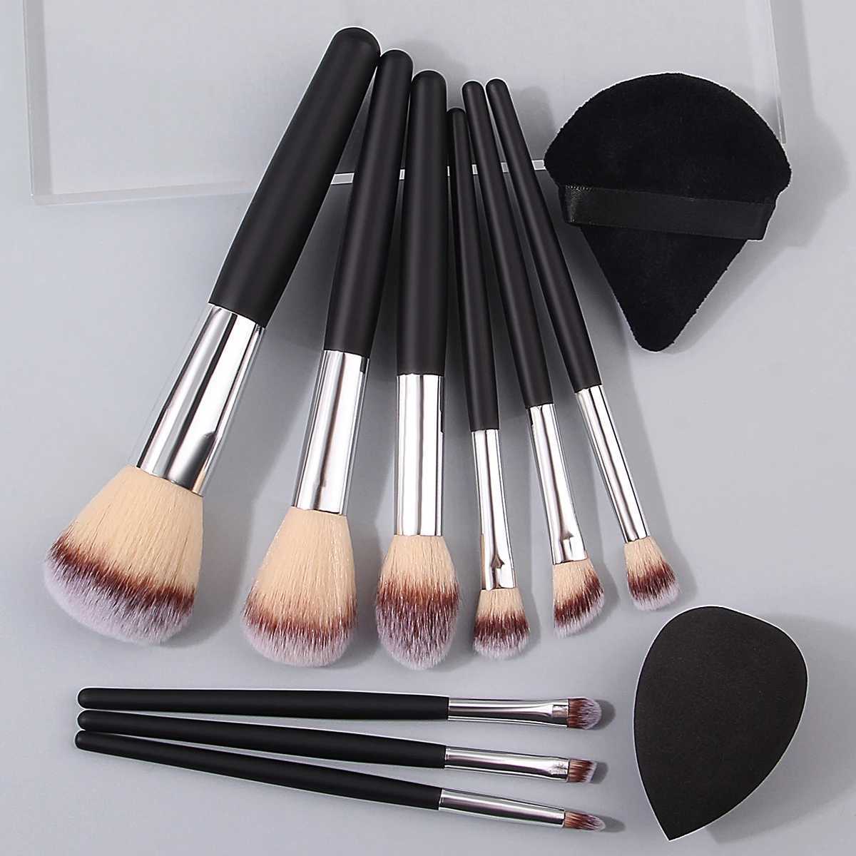 11PCS Soft Eyeshadow Blush Powder Professional Makeup Brush Set Dry and Wet usable sponge Egg Triangular Powder PuffT251205