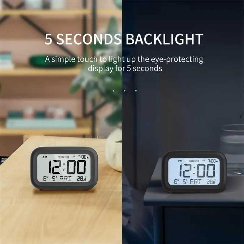 Mutifunction Home LED Digital Alarm Clock Digital Screen Desktop Table Clocks For Home Office Backlight Snooze Calendar Clock M251205 - view 7