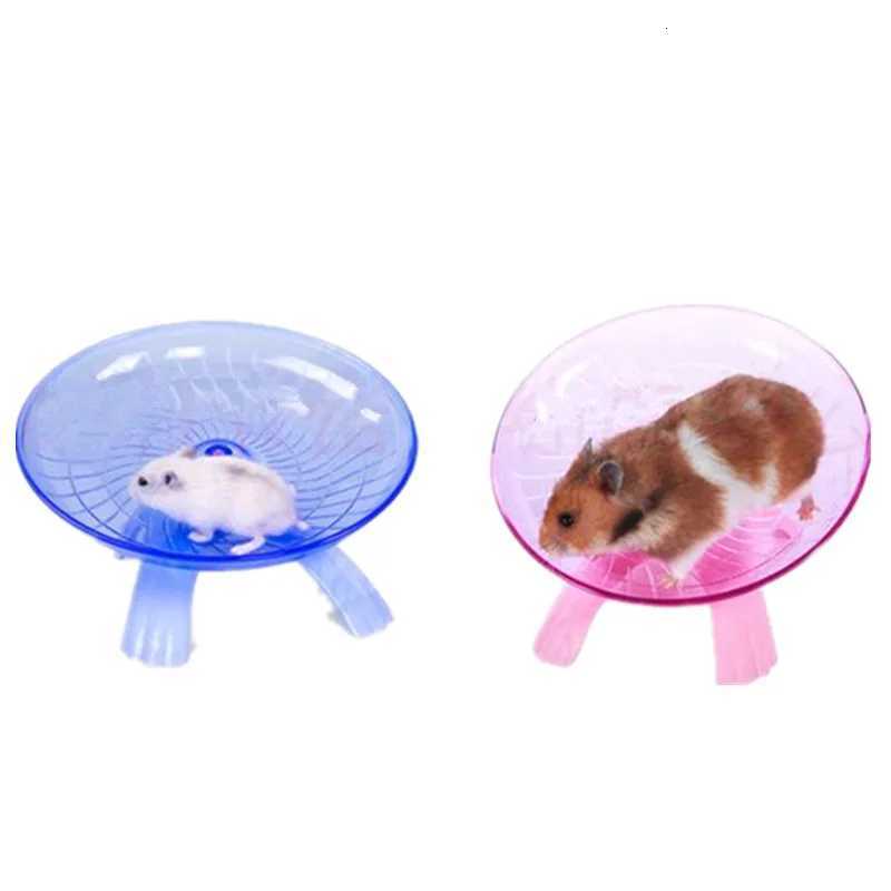 Pet Hamster Flying Saucer Toy Exercise Squirrel Wheel Mouse Running Disc Rat Toys Cage Small Animal Hamster Accessories M251205