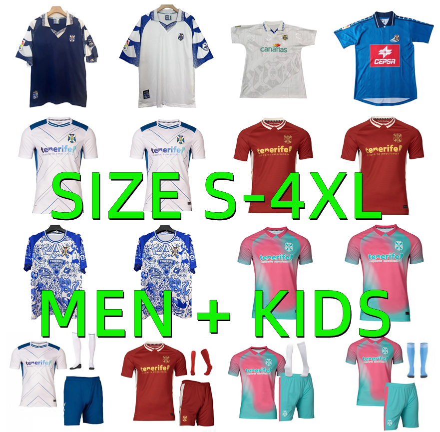 2025 2026 CD Tenerife Soccer Jerseys 95 96 97 98 25 26 GALLEGO ZORRILLA MO DAUDA BUNUEL ROMERO SIPCIC MARTINEZ LOPEZ 1997 1998 retro Centennial Football Shirts Men Kids