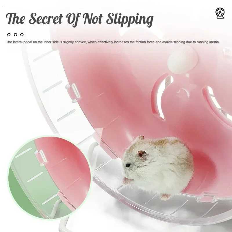 Hamster Sport Running Wheel Rat Small Rodent Mice Silent Jogging Hamster Gerbil Exercise Play Toys Brackets Accessories Pet M251205
