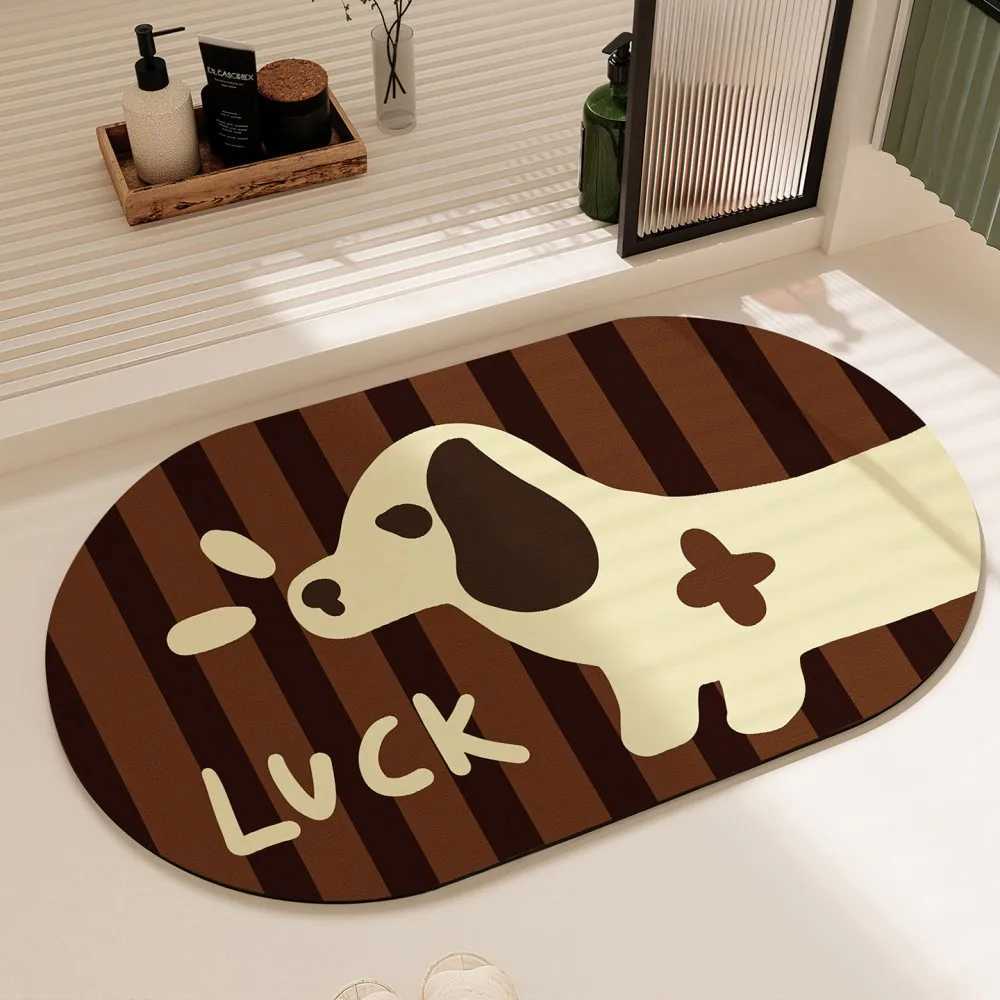 Luxury VIKMA Bathroom Rug Absorbent Quick-Dry Doormat Non-Slip Floor Mat for Home Bathroom Bedroom Kitchen Decor H251205