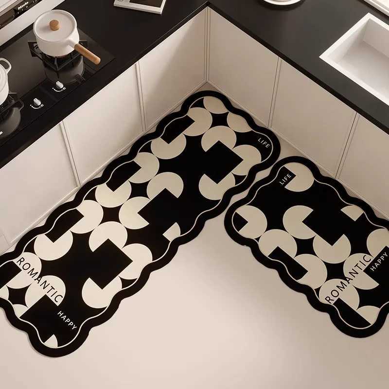 Non-slip Kitchen Floor Mat Diatom Mud Water and Oil Absorbing Rugs Home Decoration Absorbent Bathroom Anti-slip Bath Mat H251205