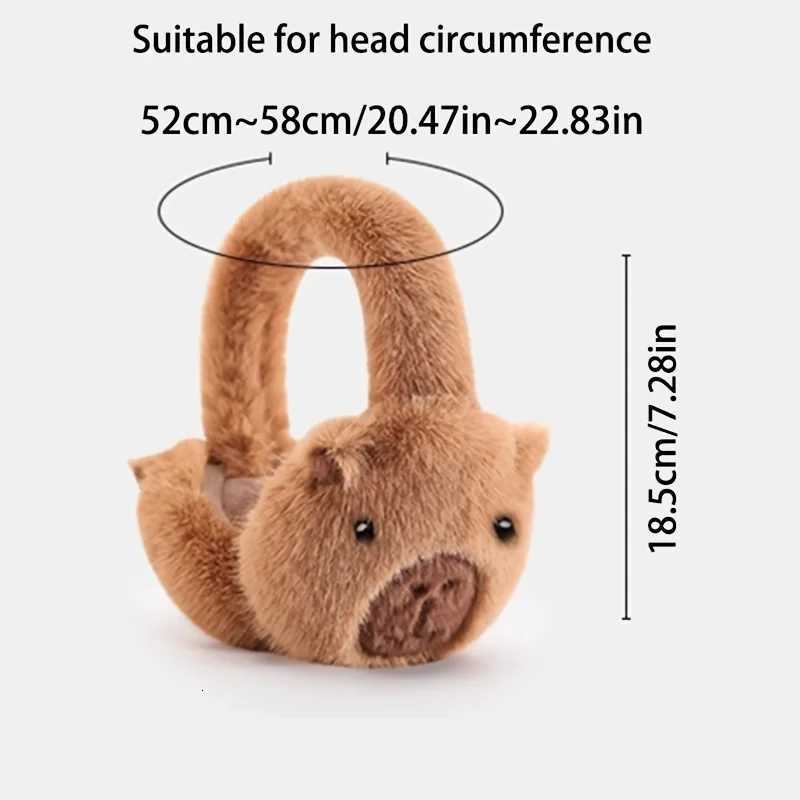 Cozy Capybara Plush Earmuffs for Women - Cute Cartoon Design Foldable Warm Ear Covers Perfect Winter AccessoryXJ251205 - view 7