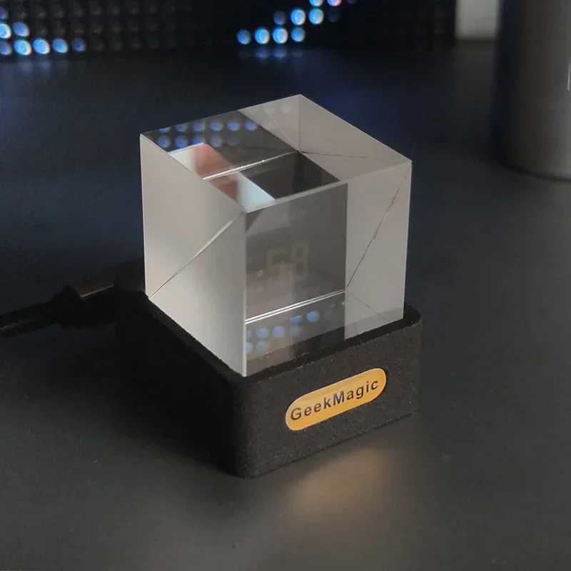 GeekMagic GIFTV Crystal Cube Photo Display Holographic Desktop Smart Weather Station Digital Clock with GIF Animations Album M251205 - view 6