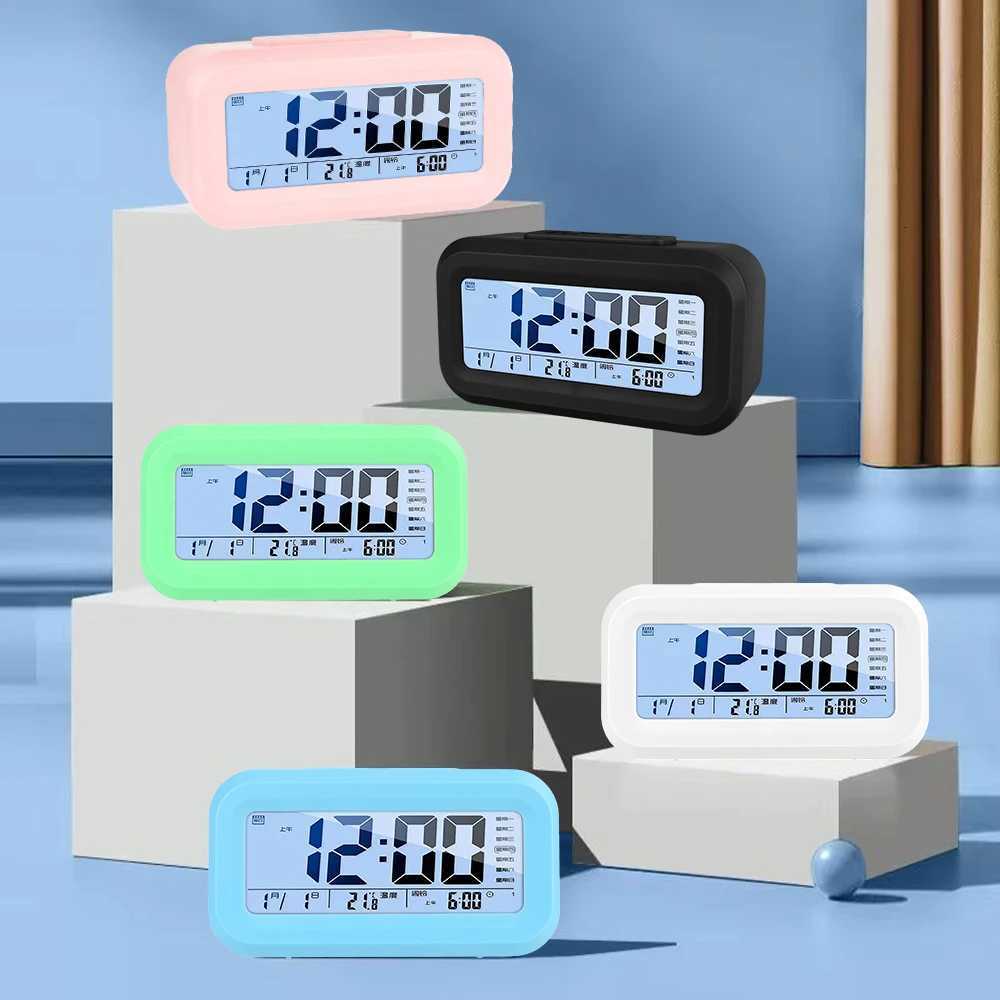 LED Digital Alarm Clock for Office Simple Clocks Home Bedroom Desktop Mini Electronic Clocks Desk Clock M251205 - view 3