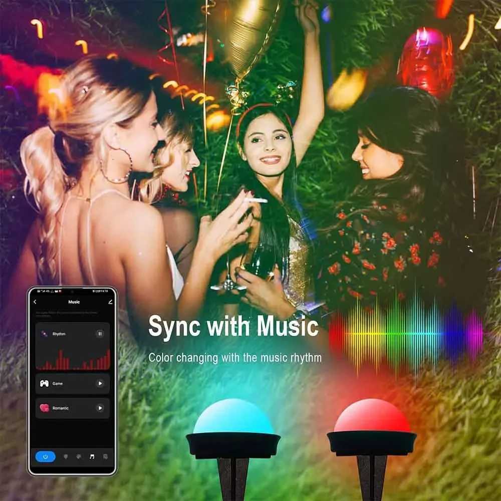 USB Tuya Wifi 10M 20 Bulbs Magic Color RGB LED Light String Voice APP Control for Outdoor Ground Garden Lawn Christmas Decor Z251205