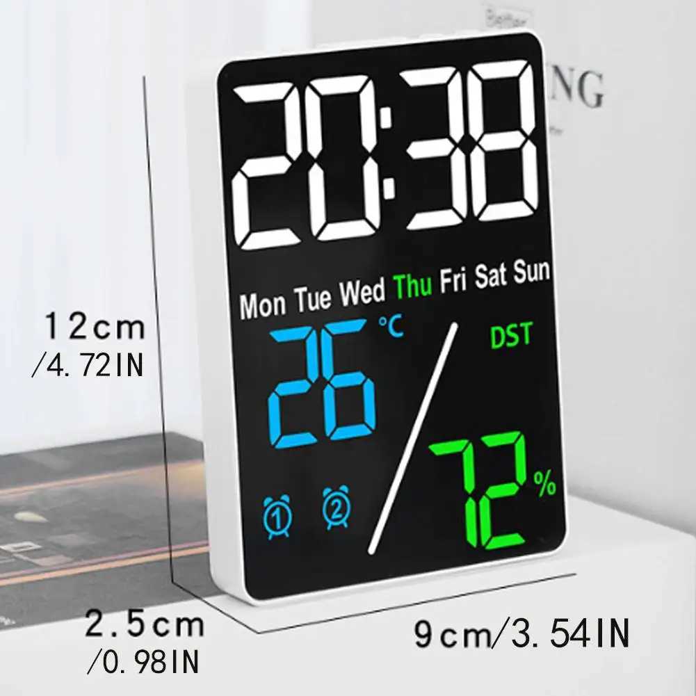 New Alarm Clock Gift Multi-Functional Electronic Clock Simple Setting Temperature And Humidity Clock M251205 - view 7