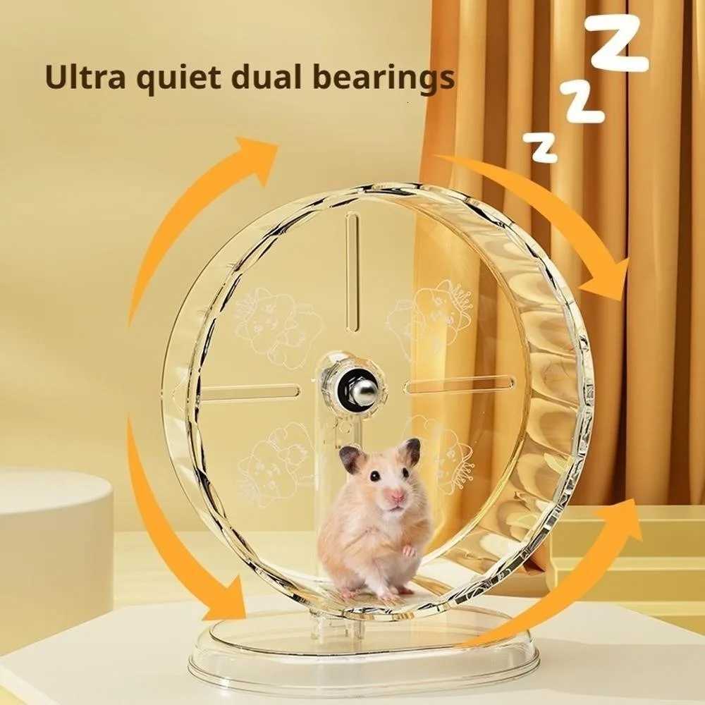 Silent Bracket Hamster Running Wheel High-quality Stand Toy Roller Golden Hamster Exercise Wheel Rotatory Clear M251205