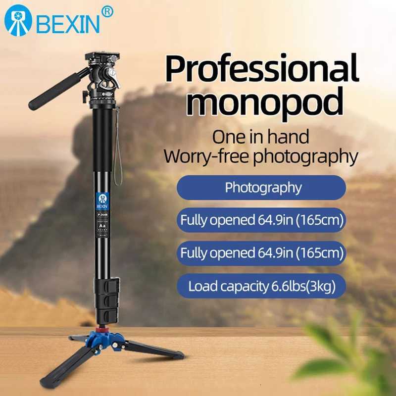 BEXIN Lightweight Monopod Aluminium DSLR Camera Tripod Camera Mount Adapter Support Monopod For Camera M251205