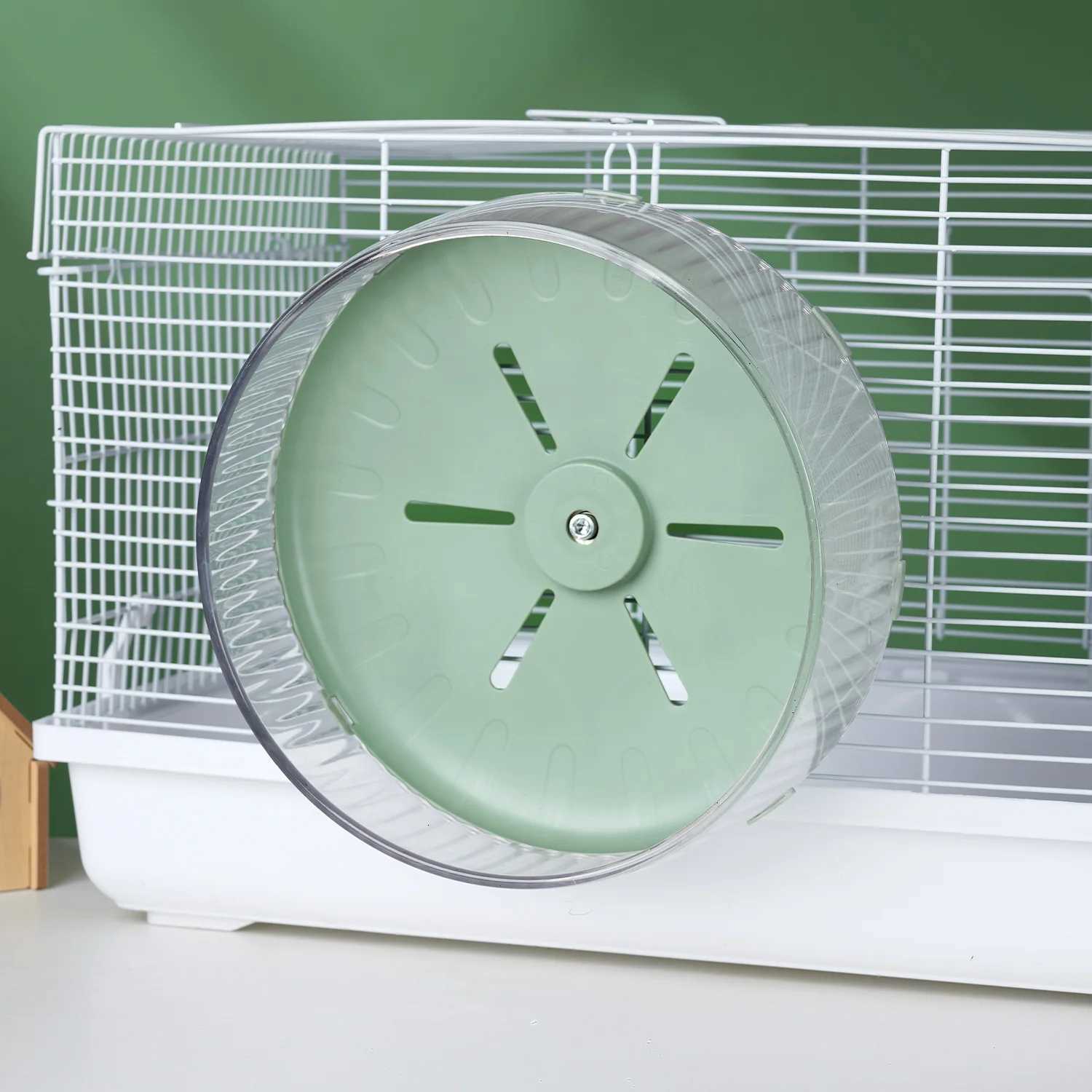 Hamster Running Wheel Toy Roller Silent Solid Wood Bracket Can Be Hung In A Cage 23cm Large Golden Bear Sports Running Ball M251205