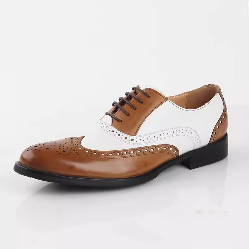 Handcrafted Premium Leather Oxford Shoes for Men - Stylish Laced-Up Footwear