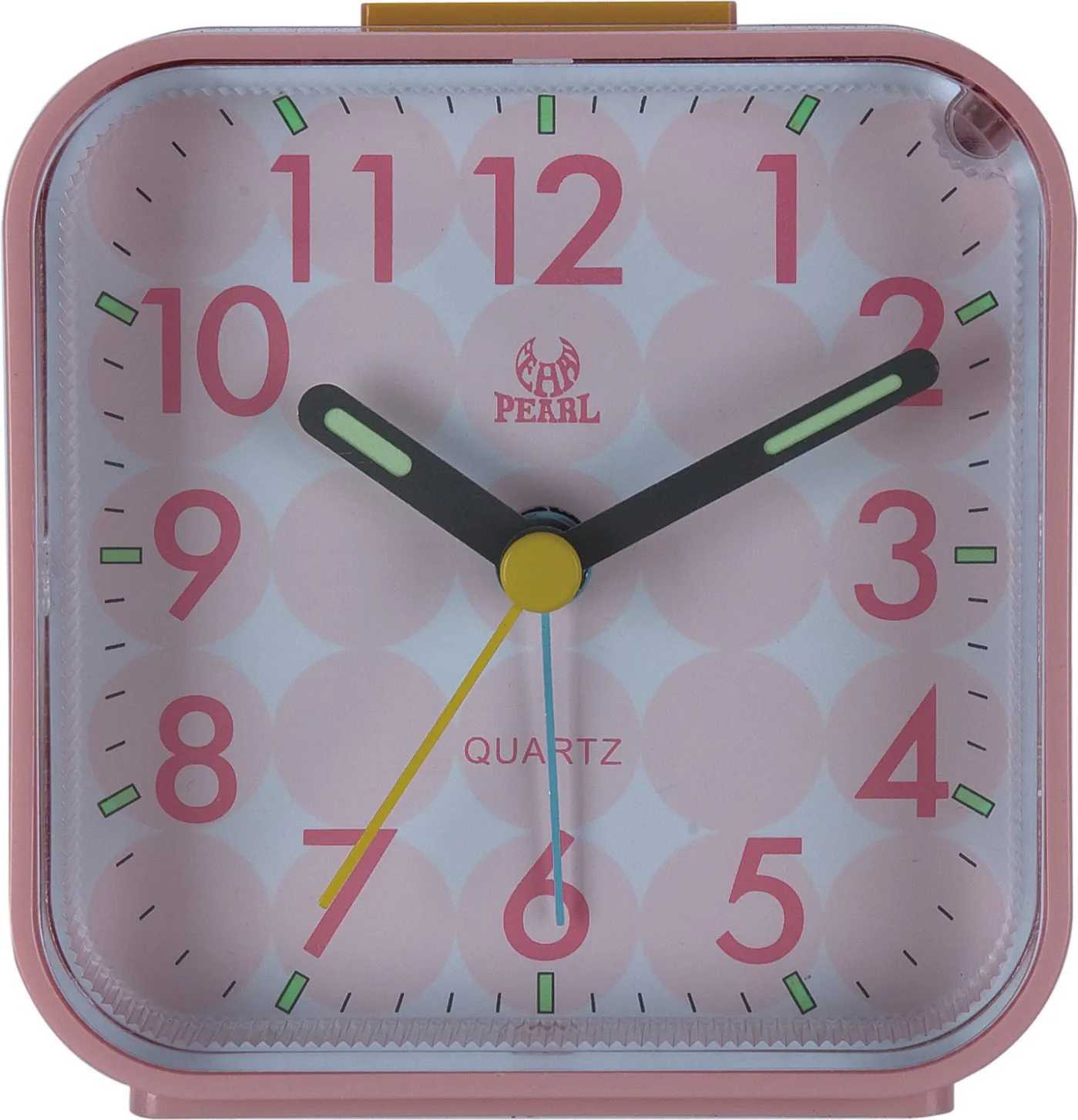 Square small alarm clock fashionable bedside clock silent movement luminous pointer with night light with alarm clock function M251205 - view 3