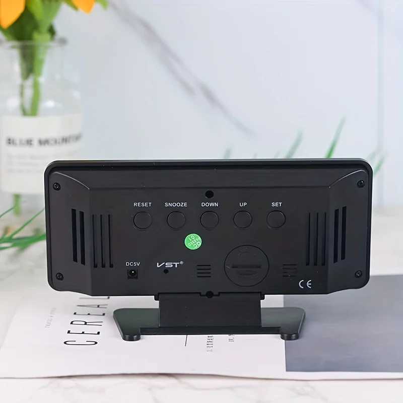 Digital Alarm Clock with Temperature Humidity 3 Alarms Snooze Desk Table Clock Night Mode 12/24H USB Electronic LED Clock M251205 - view 7