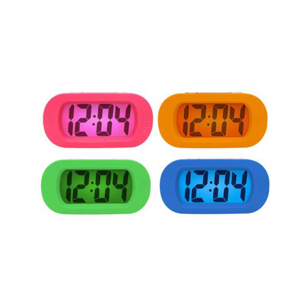 Silicone Shock-proof Drop Mute Creative Snooze Electronic Clock shockproof fall silent clock creative sleepy alarm clock bedside M251205