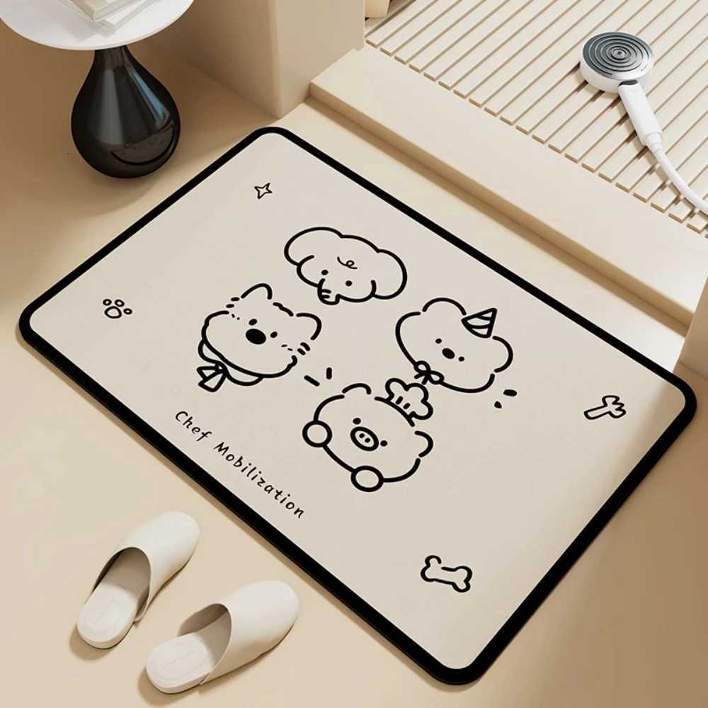 VIKAMA Diatom mud bathroom door mat bath blanket high quty super absorbent bathroom door mat anti-skid durable easy to clean H251205