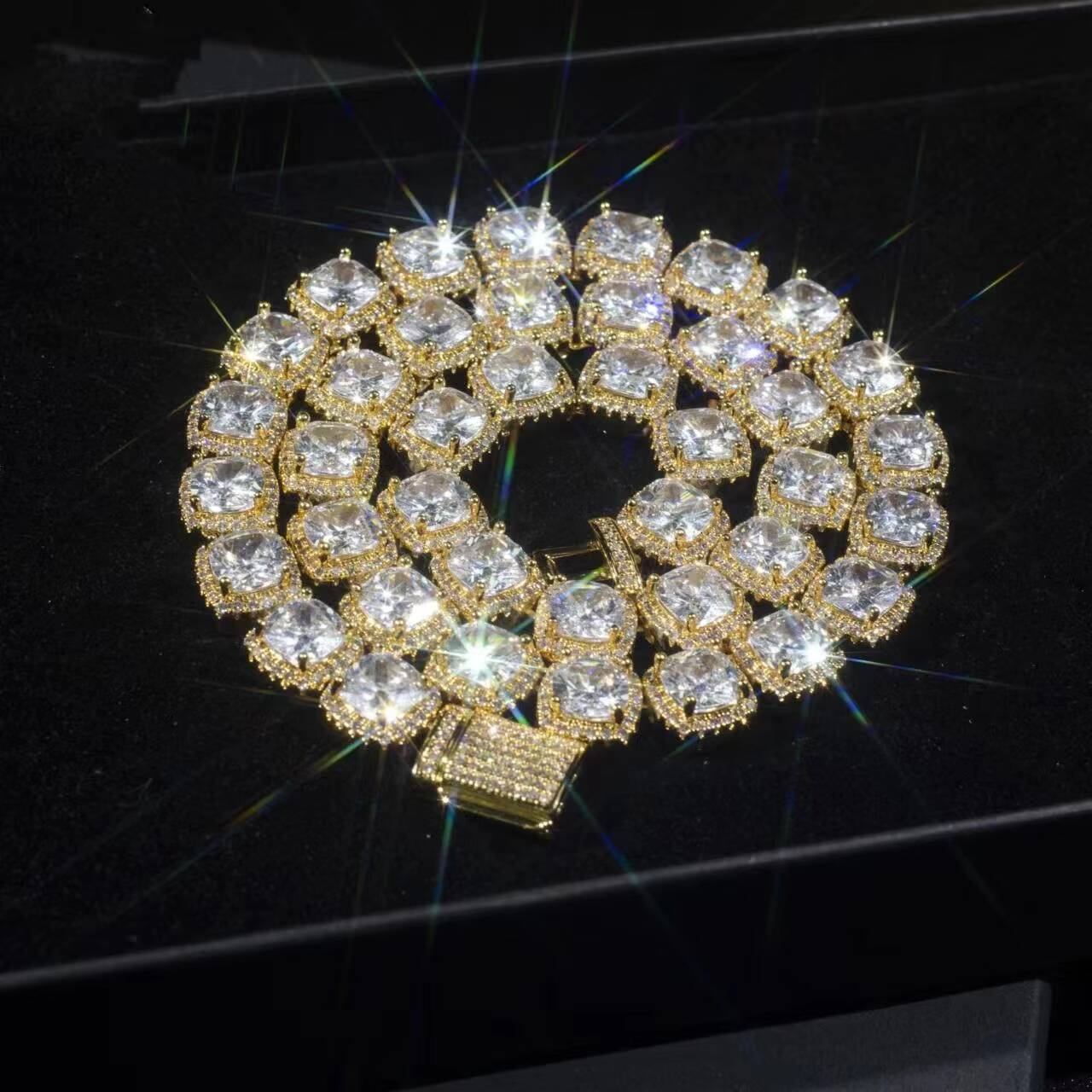 Custom Fine Jewelry 100 Pass Diamond Tester 6mm Moissanite Tennis Chain Necklaces