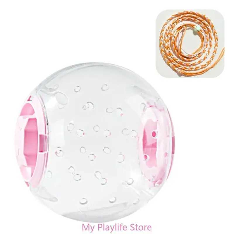 Small Pet Hamster Running Ball with Leash Exercise Toy Household Running Jogging Toy Hamster Spinning 18cm M251205