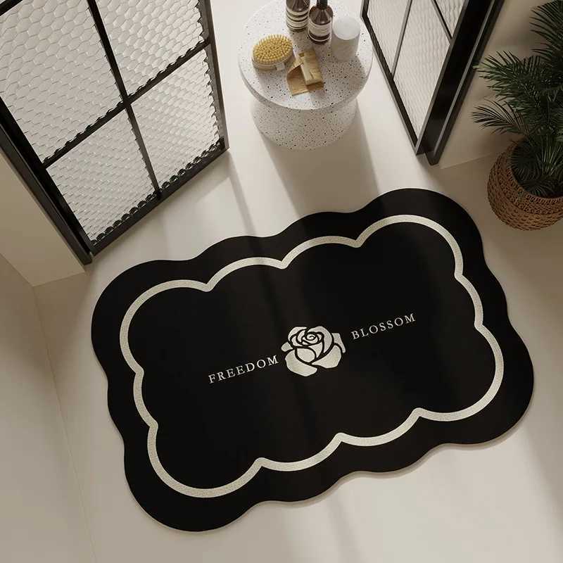 Diatom mud floor mat bathroom water-absorbing quick-drying door mat household toilet non-slip easy to take care of foot mat H251205