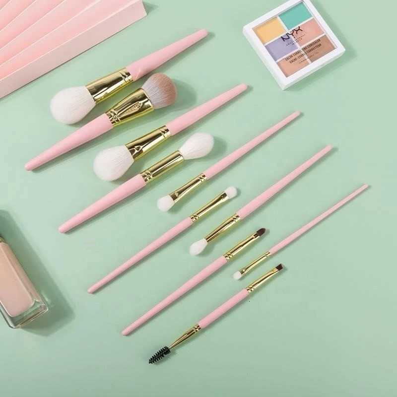 Professional 10Pcs Makeup Brush Set Soft Bristles Including Powder Brush Foundation Brush For Face Eyes And Beauty ToolsT251205