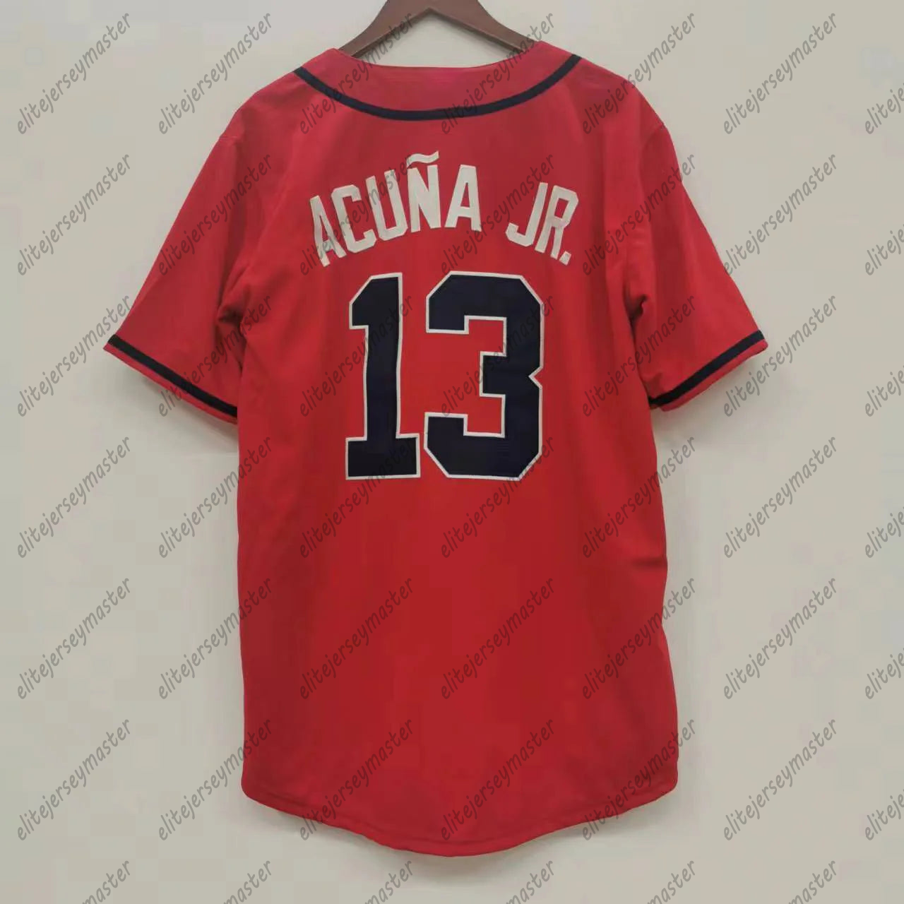 Ronald Acuna Jr. 13 Chipper Jones 10 Matt Olson 28 Austin Riley 27 Michael Harris Il 23 Murphy Personalized Customized Baseball Jerseys Custom Any Num
