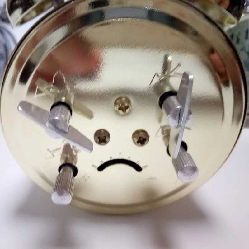 Horseshoe Mechanical Gold Alarm Clock Manual Wind Up Vintage Metal Clock Cute For Living Room Decoration Toy Collections Gifts M251205 - view 6