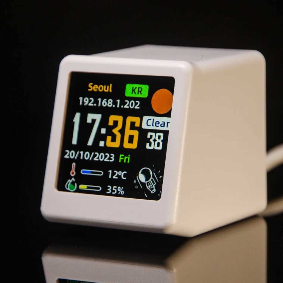 GeekMagic Ultra Smart WiFi Weather Forecast Station Bed Clock for Desktop Decoration photo Album with Gif Animation M251205 - view 3