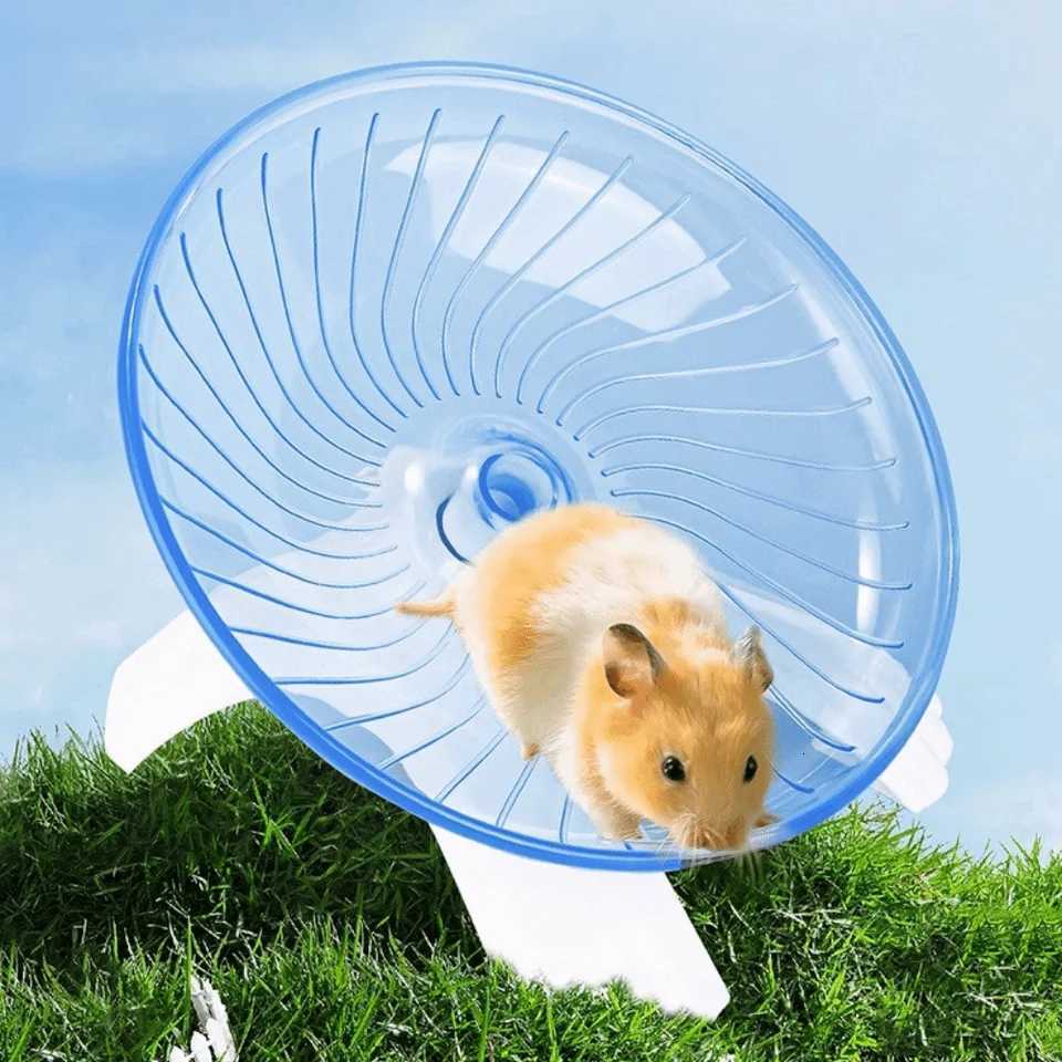 Acrylic Hamster Running Wheel Anti-slip Silent Spinner Pet Exercise Tool Steel Axle Extra Large Cage Running Wheel Pet Cage Use M251205