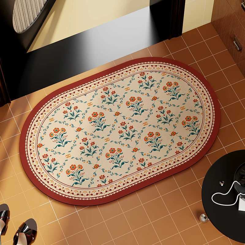 VIKAMA Bathroom Soft Strong Water Absorbing Floor Mat Anti-Slip Thick Floor Mat Door Rug Door Pad Home Decoration H251205