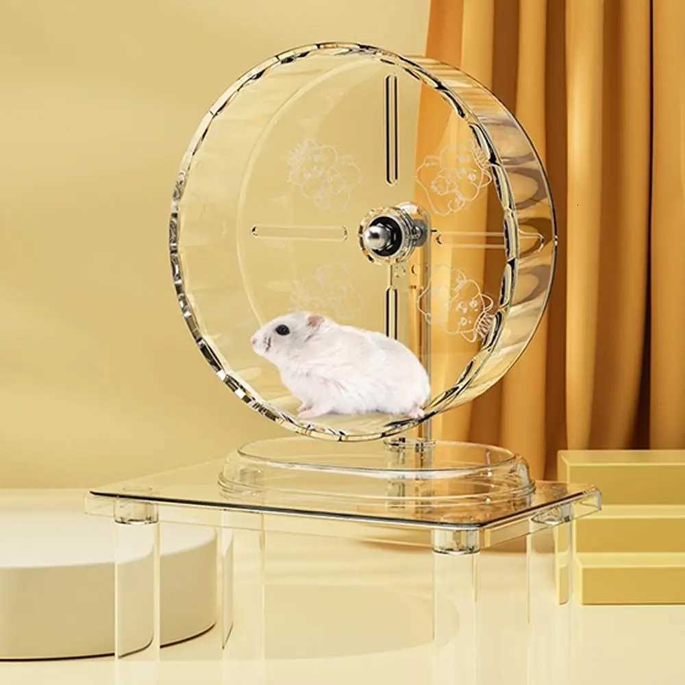 Hamster Running Sport Transparent Widened Running Wheel Support Toy Small Pet Roller Bearing Silent Running Wheel M251205