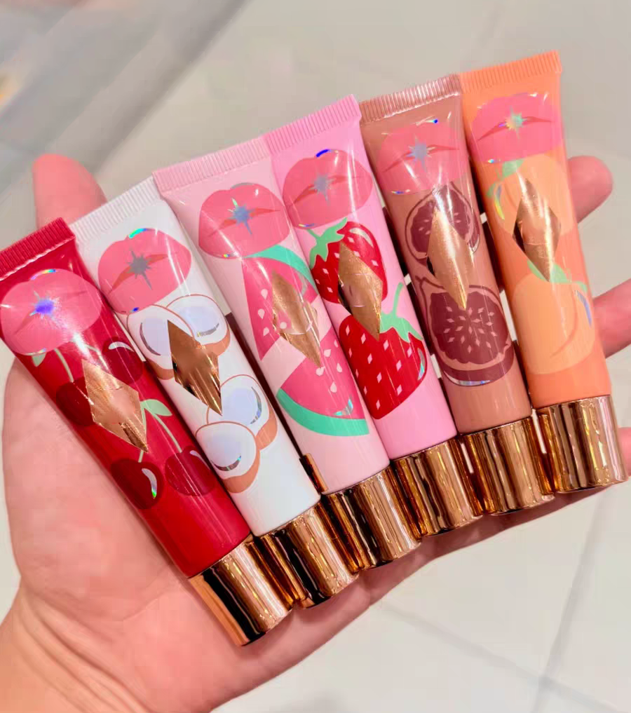 Jelly Lip Gloss Lip Protection Mirror Water Gloss Moisturizing Lip Gloss Colored 14ml Honey Cherry Berry Watermelon Coconut Moisturizing Fast Shipping