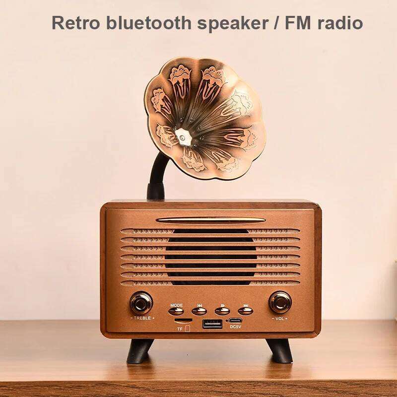 G3000 Retro Desktop Wooden Bluetooth Speaker FM Radio Support USB Drive TF Card Insertion Playback HIFI Sound Qaulity Mini Audio