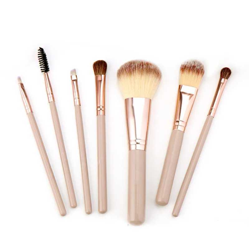7PCS Horsehair Makeup Brush Set with Brush Holder Eyeshadow Blush Powder Highlighter Contouring High End Makeup Tool CombinationT251205