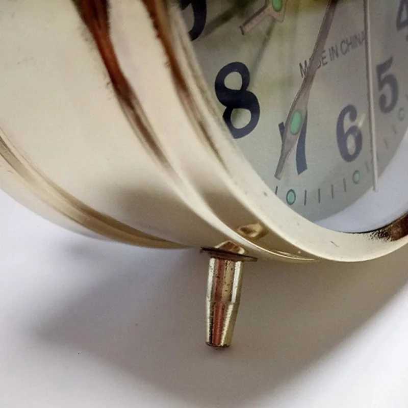 Horseshoe Mechanical Gold Alarm Clock Manual Wind Up Vintage Metal Clock Cute For Living Room Decoration Toy Collections Gifts M251205 - view 7
