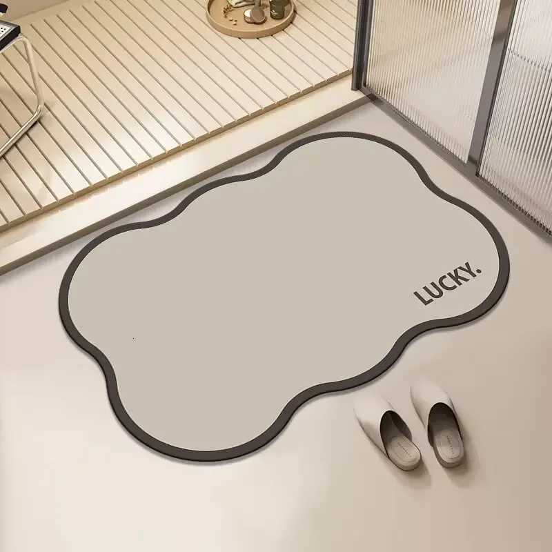 Bathroom floor mat diatom mud absorbent foot mat non-slip carpet toilet toilet door shower room mat H251205