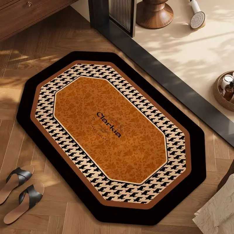 Bathroom absorbent diatom mud toilet non-slip doormat toilet floor mat toilet H251205