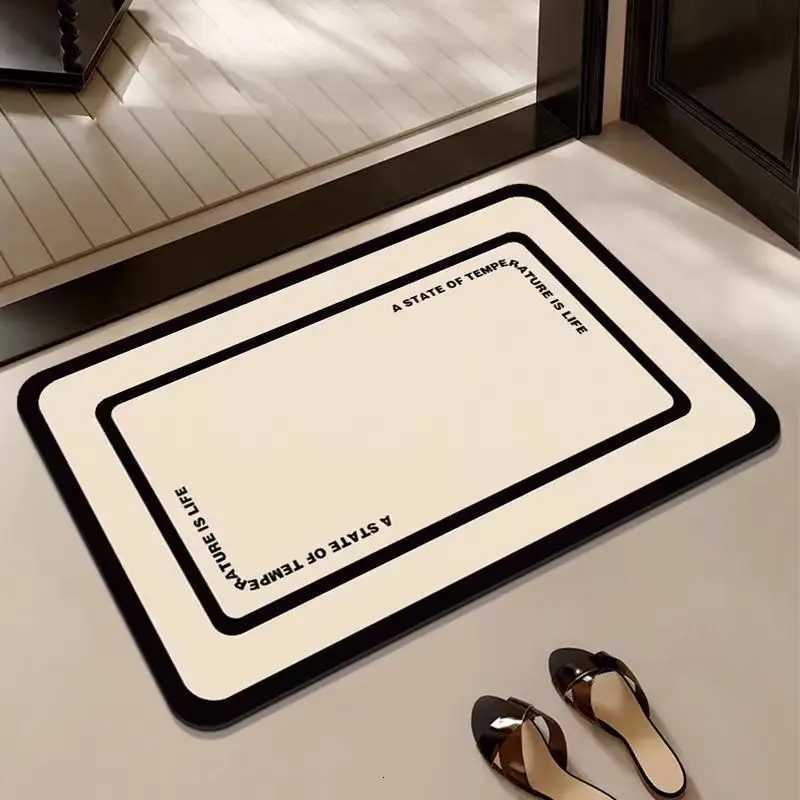 Diatom mud mat bathroom door floor mat custom water absorption non-slip scrubbable quick-drying foot pad entrance foot pad H251205