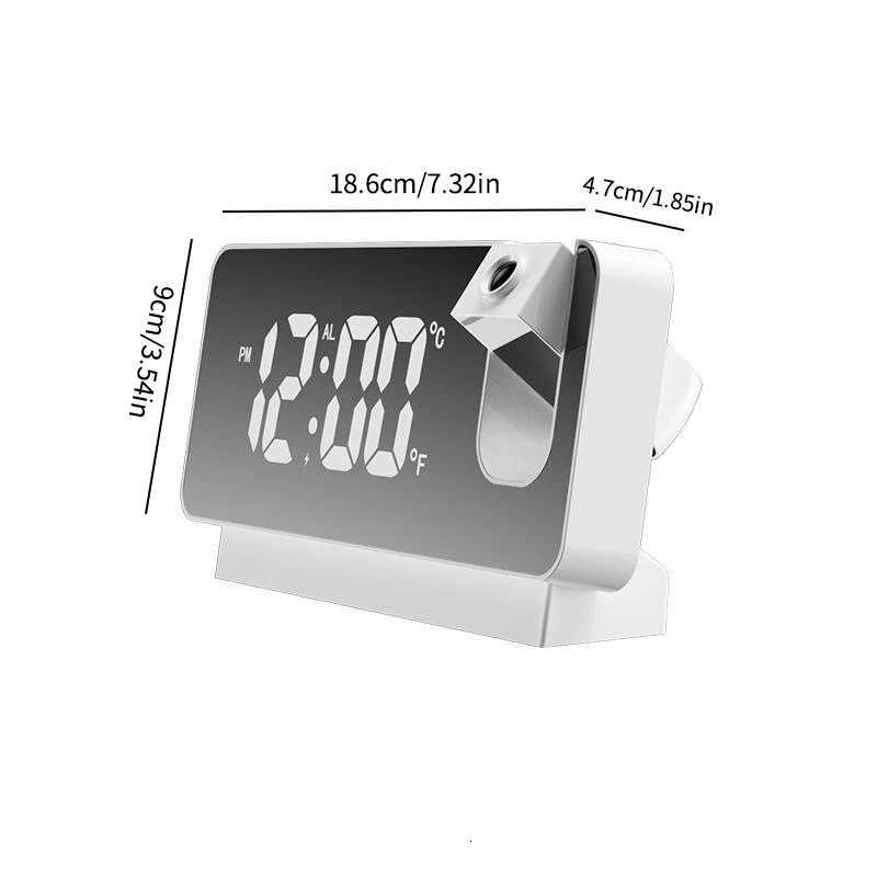 Creative LED Digital Projection Clock Projection Alarm Clock Temperature Display Home Decoration Desktop Clock M251205 - view 7