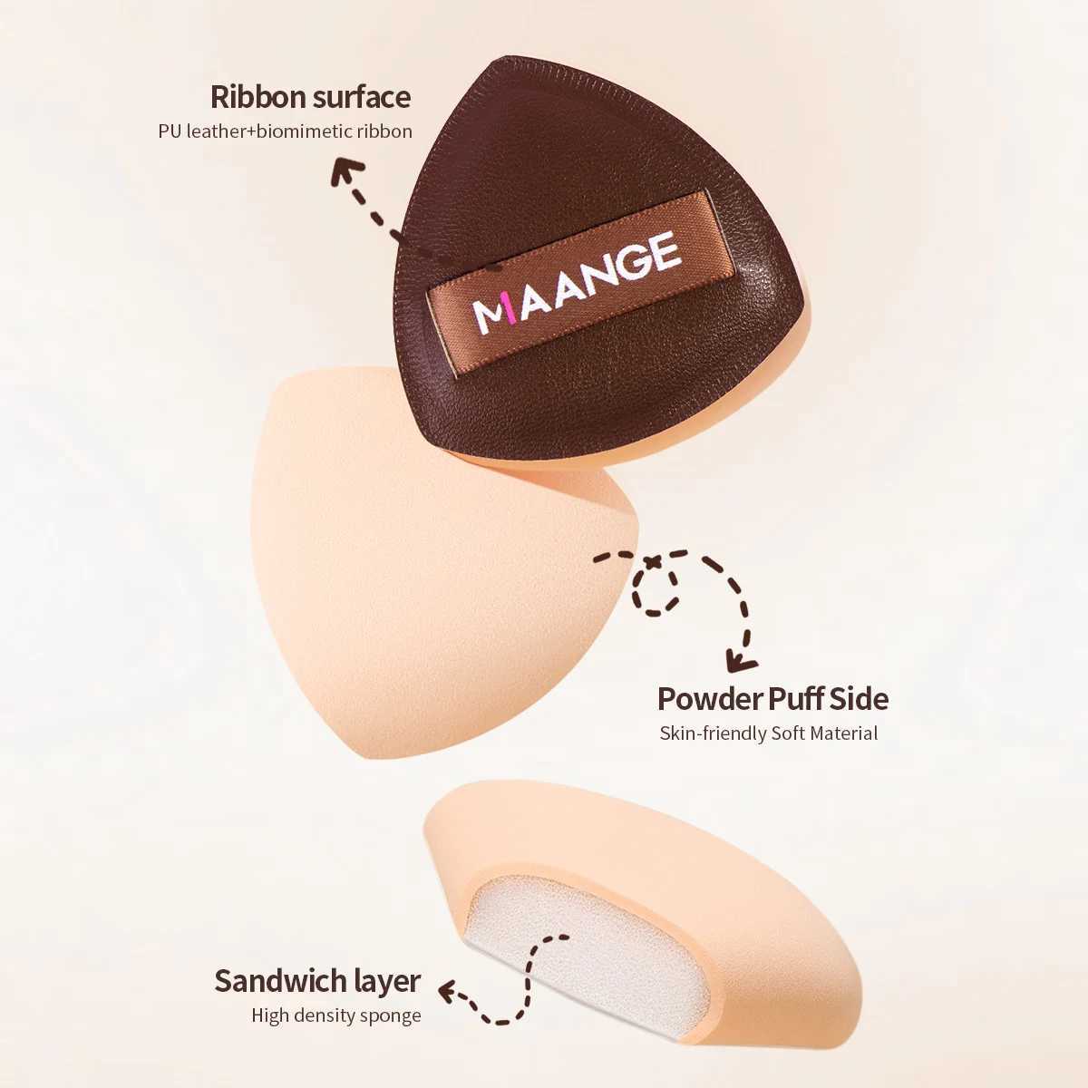MAANGE 15pcs Makeup Tool 13pcs Makeup Brushes Set Foundation Powder Blush Eyeshadow Brush 2pcs Air Cushion Puff Beauty BlendingT251205