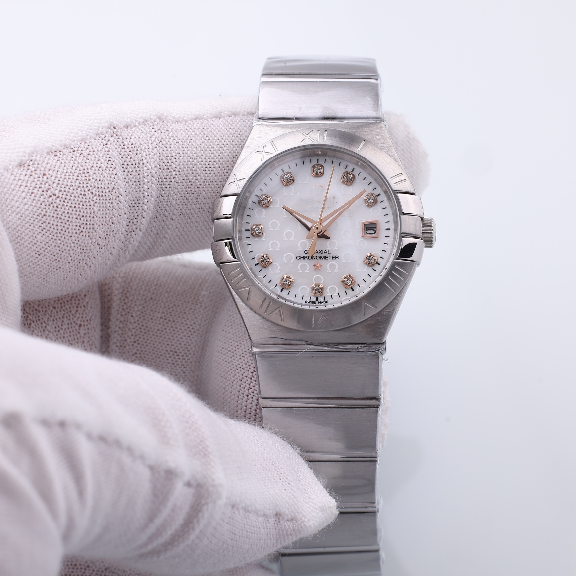 Women OM CONSTELLATION Watches 28MM Automatic Movement Stainless Steel Watch womens Mechanical Quartz Wristwatches waterproof Luminous montre de luxe #182